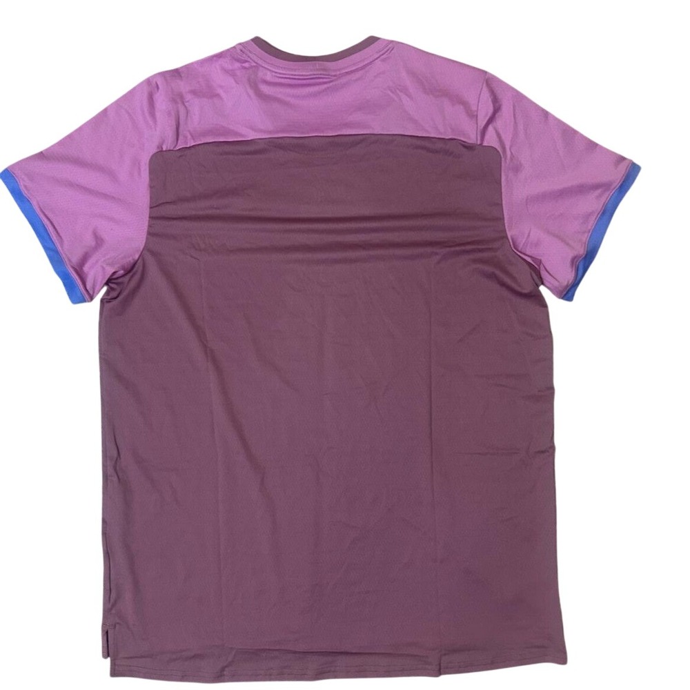 Nike Court Dri-FIT Tennis Mens Large Purple NWT FD5319-523 Colorblock Shirt - Picture 6 of 7
